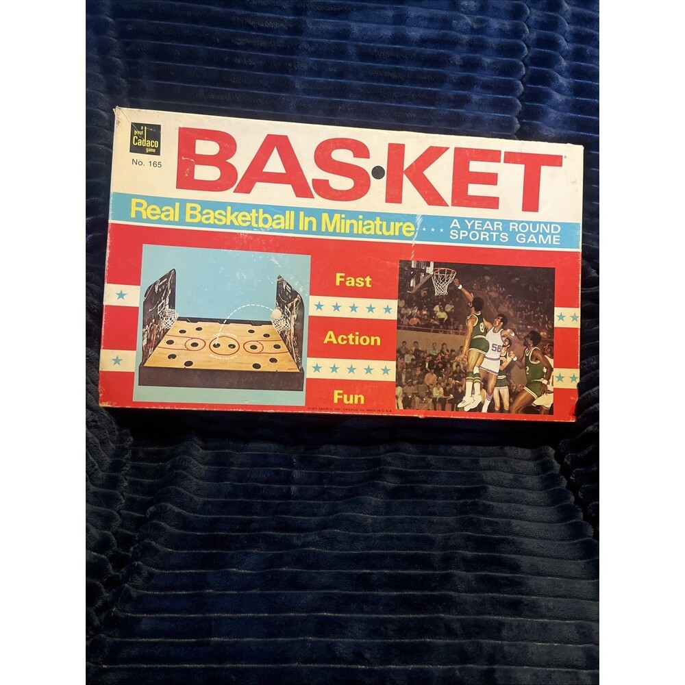 1973 Cadaco BAS-KET Tabletop Basketball Game No. 165 RARE Ball is Missing